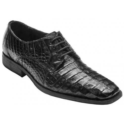 David X "Koss" Black All-Over Genuine Crocodile Shoes
